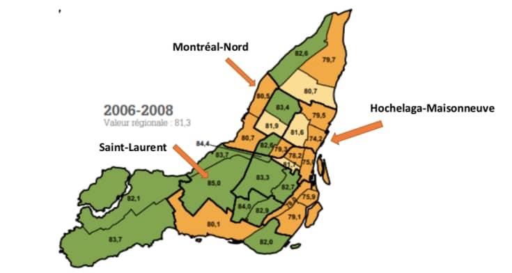 Carte de Montréal-Nord