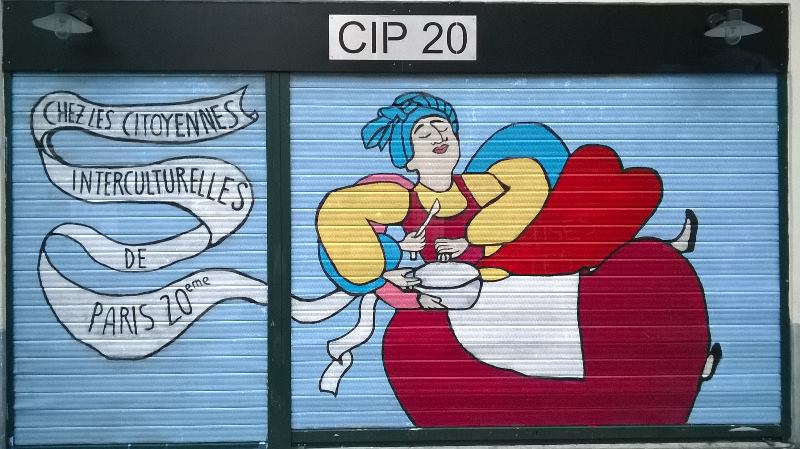 Graffiti Chez les citoyennes interculturelles de Paris 20ème