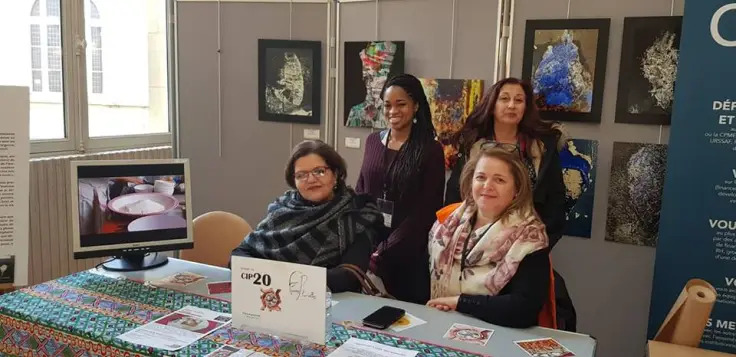 Les co-fondatrices et les salariées de CIP20 au Colloque Femmes Plurielles Mars 2019